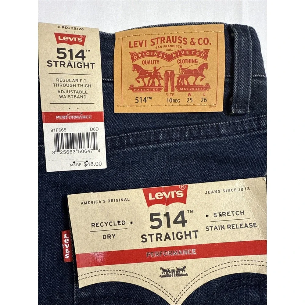 JEANS SLIM STRAIGHT Levi's 514 Men's 25X26 Flex Fit Denim Jeans YOUTH
